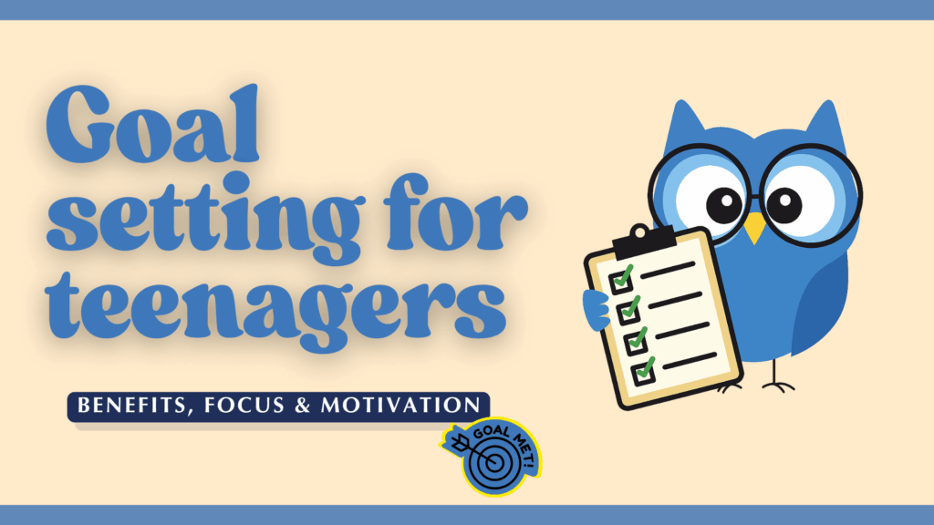 Goal setting for teenagers in 2026 blog cover with title and illustration